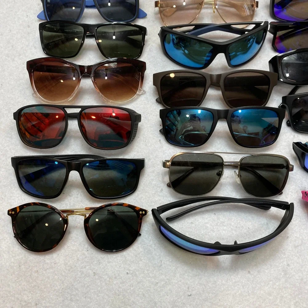 Lot Of 20 Unbranded Sunglasses Mixed Brands OS Multicolor Sport Retro Bundle